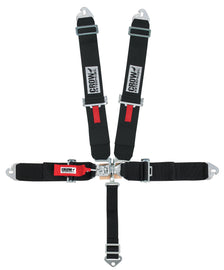 CROW SAFETY GEAR 11044 Crow Safety Gear 11044 5-Point Latch and Link Clip-In Racing Harness, SFI 16.1, Black