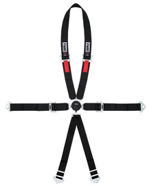 CROW SAFETY GEAR 11114D-2 CROW Safety Gear 11114D-2 6-Point Camlock Harness - 50-inch Wrap Around, Pull-Up Adjust, Black