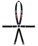CROW SAFETY GEAR 11114D-2 CROW Safety Gear 11114D-2 6-Point Camlock Harness - 50-inch Wrap Around, Pull-Up Adjust, Black