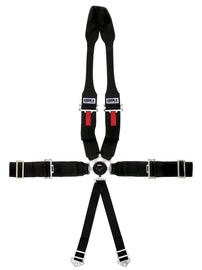 CROW SAFETY GEAR 11114DBA CROW Safety Gear 11114DBA Kam Lock 6-Point Harness with Pull Up Adjustment, U-Type Wrap Around Design, SFI 16.1 Compliant, Black