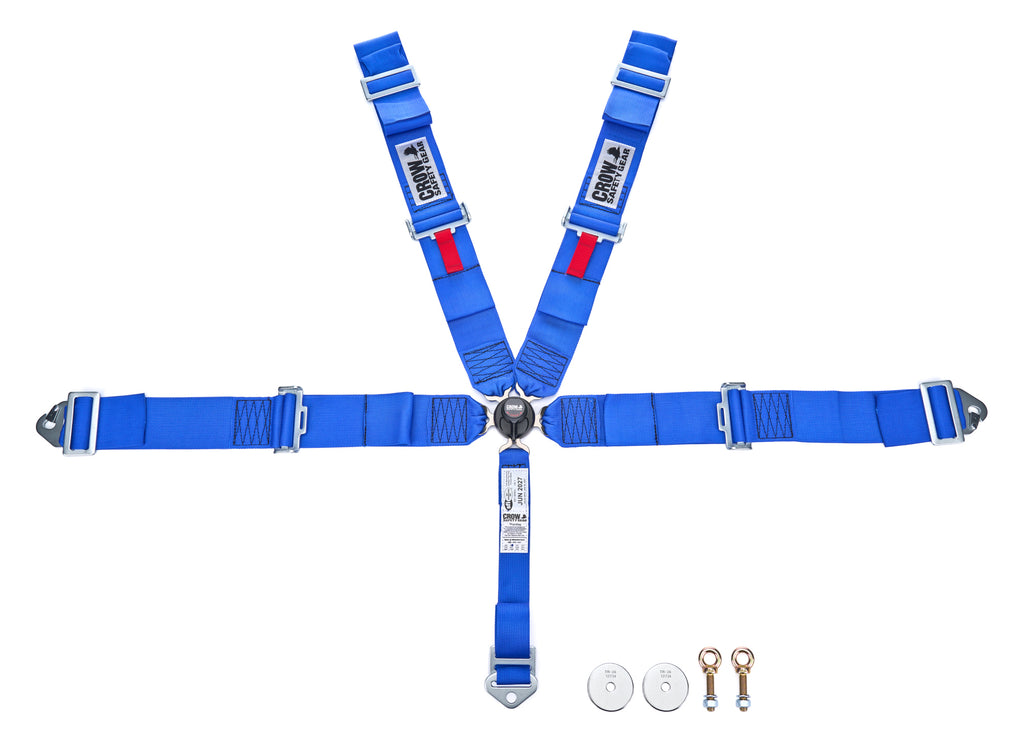 CROW SAFETY GEAR 11143A 5-Way 3in Kam Lock 52in Lap Belt Pull-Up  Clip-i