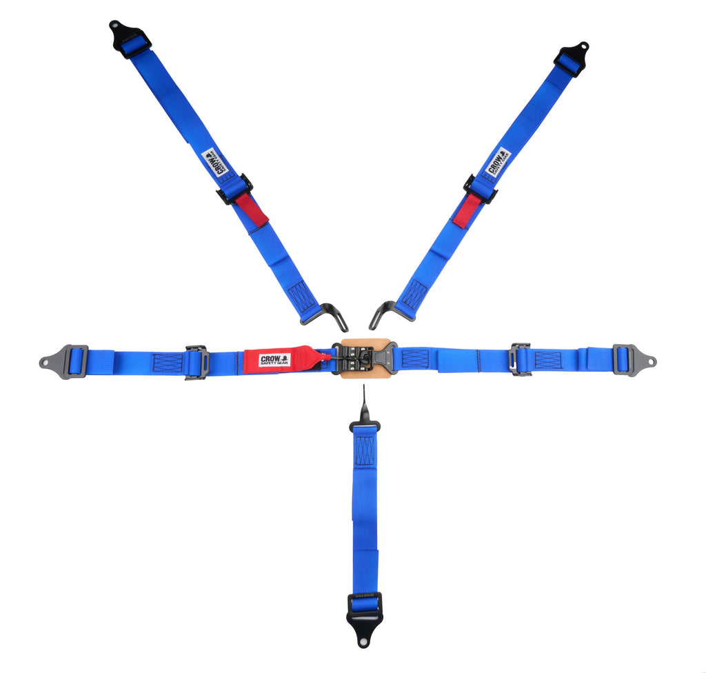 CROW SAFETY GEAR 11183AB CROW Safety Gear 11183AB 5-Point Latch and Link Harness for Jr Dragster and Quarter Midget, Blue