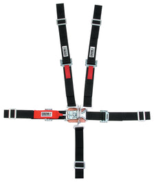 CROW SAFETY GEAR 11184 5 Point L&L 2in Lap Belt Pull Down Black SFI16.2