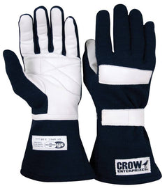 CROW SAFETY GEAR 11684 Junior Driving Gloves Black Large SFI-3.3/5