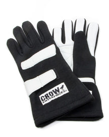 CROW SAFETY GEAR 11724 Gloves Large Black Nomex 2-Layer Standard