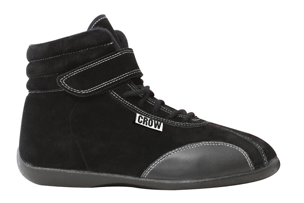 CROW SAFETY GEAR 22010BK Mid Top Shoes Black Youth Size 1