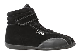 CROW SAFETY GEAR 22030BK Mid Top Shoes Black Size 3