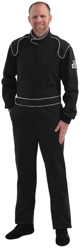 CROW SAFETY GEAR 23014 Proban Suit Medium BLACK SFI-3.2A/1 Style Legacy