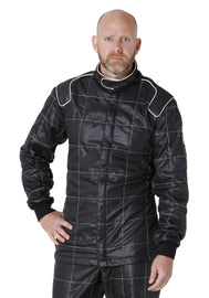 CROW SAFETY GEAR 28024 Jacket 2-Layer Proban Black Large