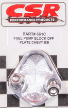 Load image into Gallery viewer, CSR PERFORMANCE 661C BBC F/P Block-Off Plate - Clear