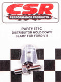 CSR PERFORMANCE 671C Ford V8 Distributor Hold Down Clamp - Clear