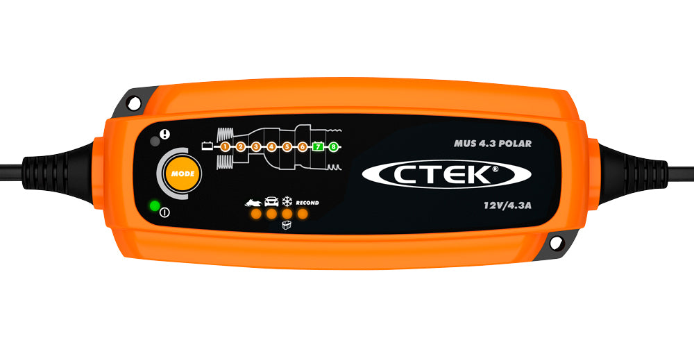 CTEK 56-958 CTEK Battery Charger MUS 4.3 Polar 12V 4.3A with Indicator Lights