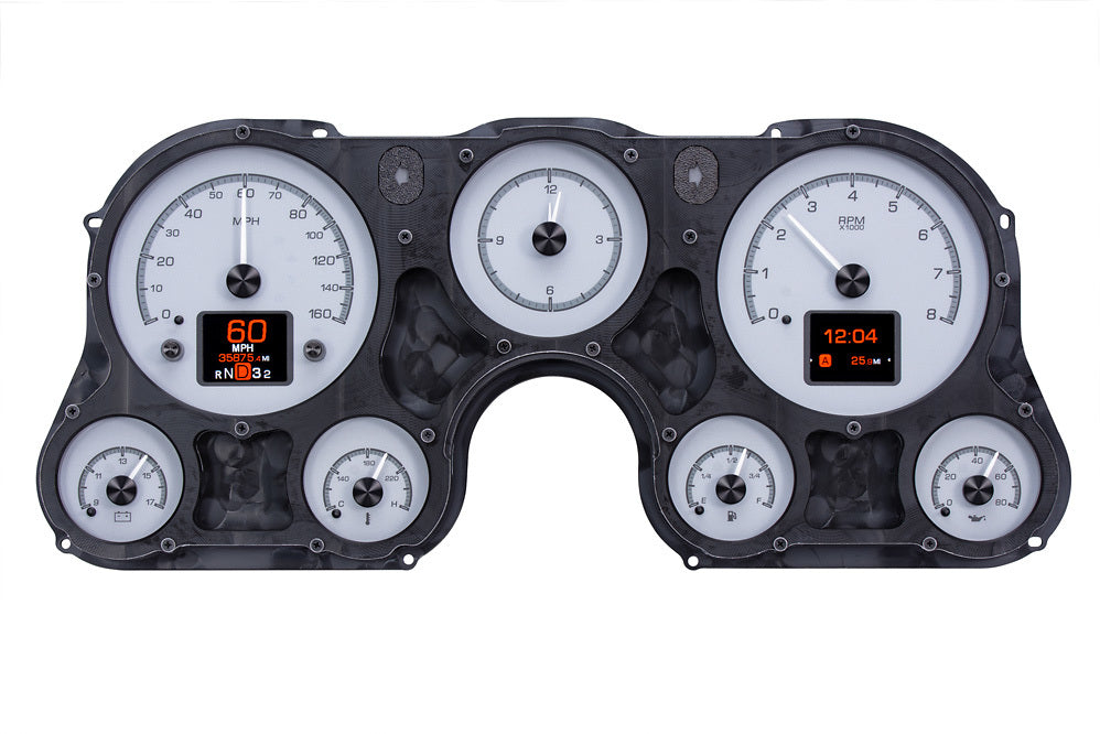 DAKOTA DIGITAL HDX-67C-PU-S Dakota Digital HDX-67C-PU-S HDX Instrument System for 1967-72 GM Full-Size Trucks, Silver Face