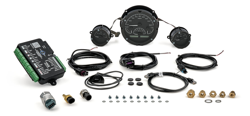 DAKOTA DIGITAL VHX-57C-K-W Dakota Digital VHX-57C-K-W VHX Series Gauge Kit for 1957 Chevy Fullsize Car