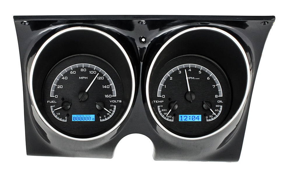 DAKOTA DIGITAL VHX-67C-CAM-K-B Dakota Digital VHX-67C-CAM-K-B VHX Electric Analog Gauge Kit for 1967-68 Camaro and Firebird
