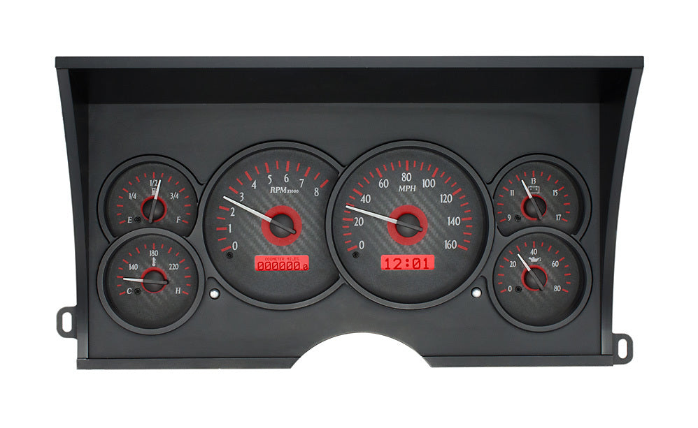 DAKOTA DIGITAL VHX-88C-PU-C-R Dakota Digital VHX-88C-PU-C-R VHX Electric Analog Gauge Kit for 1988-94 GM Full-Size Trucks