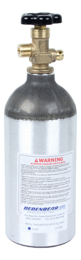 DEDENBEAR AB25V 2.5lb. CO2 Bottle w/Valve
