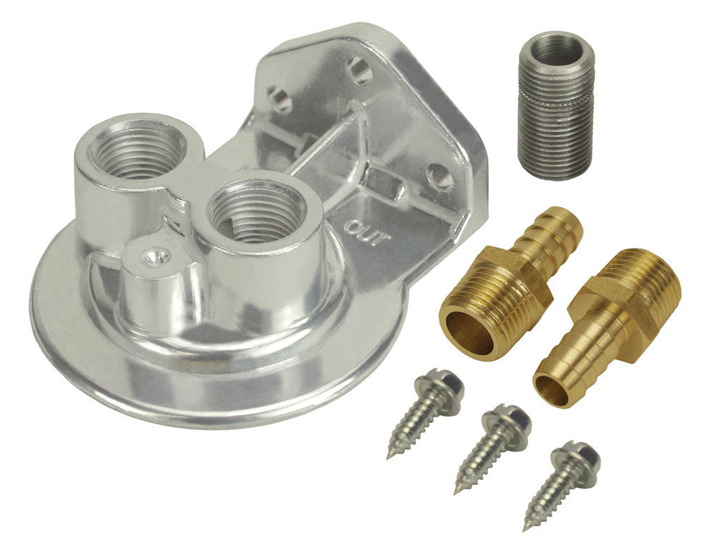 DERALE 13005 Single Mount Oil Filter Mount Ports Up