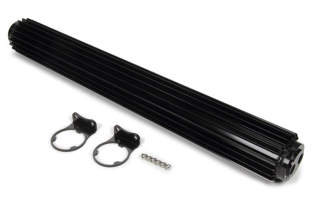 DERALE 13287 Dual-Pass Heat Sink Cool er  24in Black Anodized