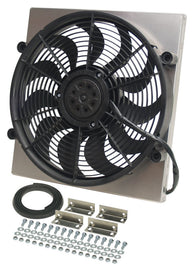 DERALE 16816 RAD Fan w/Alum Shroud Assembly