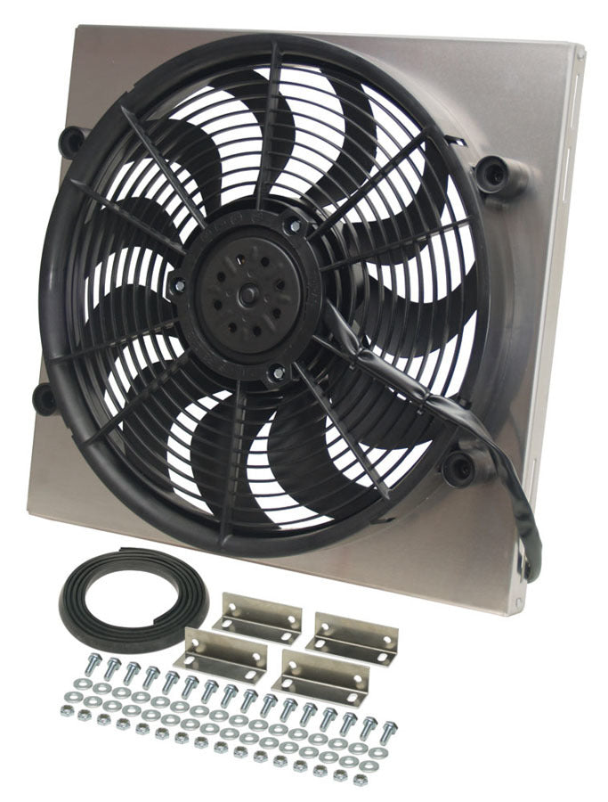 DERALE 16819 RAD Fan w/Alum Shroud Assembly
