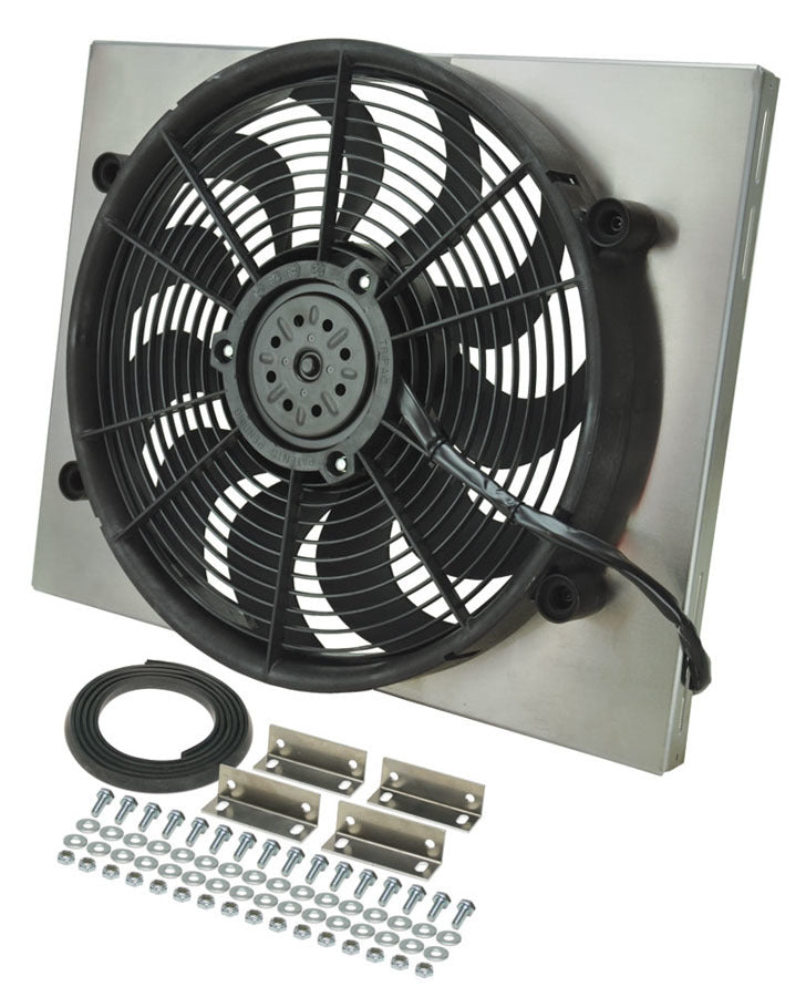 DERALE 16823 RAD Fan w/Alum Shroud Assembly
