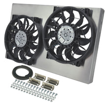 Load image into Gallery viewer, DERALE 16836 Dual RAD Fan w/Alum Shroud Assembly