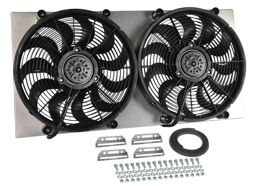 DERALE 16843 DERALE 16843 Dual 17-Inch Electric Cooling Fan with Aluminum Shroud