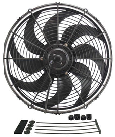 DERALE 18916 16in Dyno-Cool Curved Bl ade Electric Fan