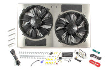 Load image into Gallery viewer, DERALE 66838 PWM Dual RAD Fan/ Aluminum Shroud Assembly