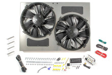 Load image into Gallery viewer, DERALE 66842 PWM Dual RAD Fan/ Aluminum Shroud Assembly