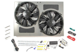 DERALE 66842 PWM Dual RAD Fan/ Aluminum Shroud Assembly