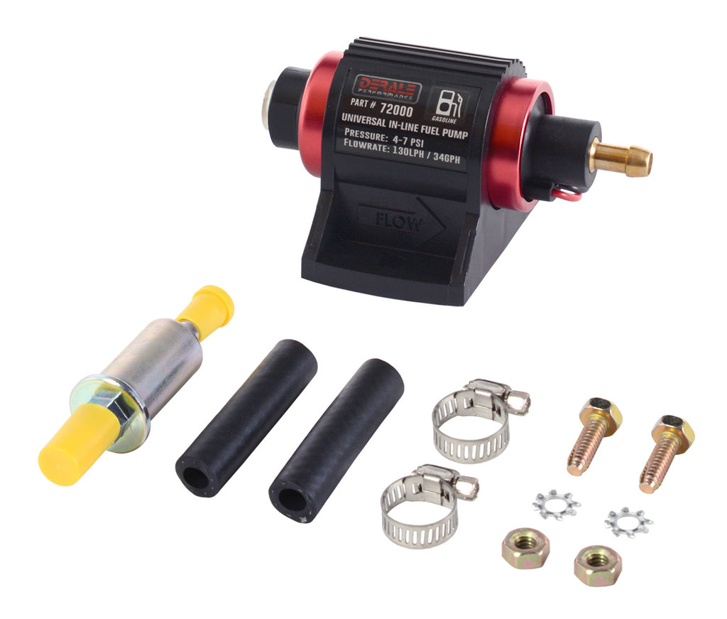 DERALE 72000 In-Line Fuel Pump 130LPH Gasoline