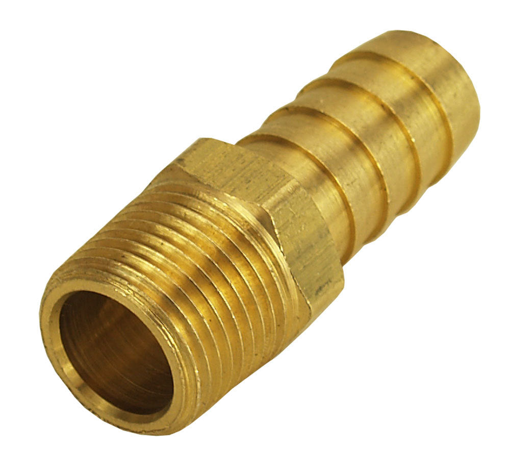 DERALE 98102 Straight Hose Barb Fitti ng 3/8 NPT M x 1/2 Barb