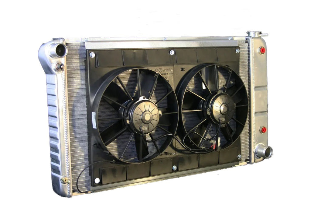 DEWITTS RADIATOR 32-4139003A Radiator w/Fans Chevelle 68-72 Auto Trans Raw