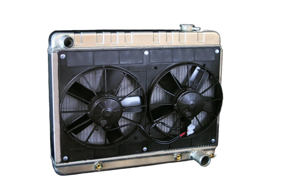 DEWITTS RADIATOR 32-4139010A Radiator w/Fans Nova 62-67 Auto Trans Raw