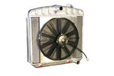 DEWITTS RADIATOR 32-4139013A Radiator w/Fans 55-57 Chevy Auto Trans Raw