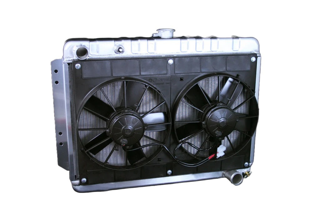 DEWITTS RADIATOR 32-4139016A Radiator w/Fans Impala 65-70 Auto Trans Raw