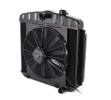 Load image into Gallery viewer, DEWITTS RADIATOR 32-4239013A Radiator w/Fans 55-57 Chevy Auto Trans Black