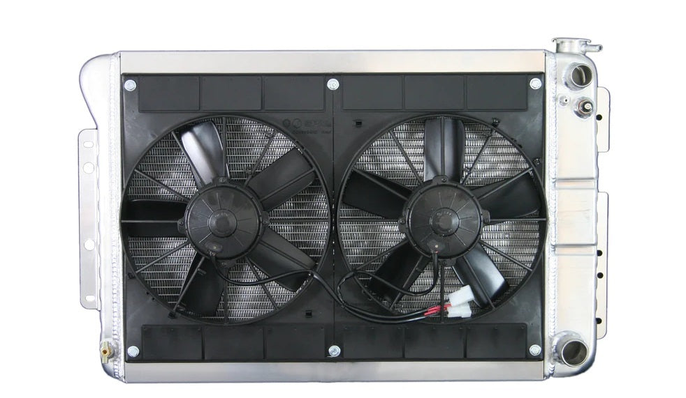 DEWITTS RADIATOR 32-6139022M Radiator w/Fans Camaro 67-69 LS Man Trans Raw