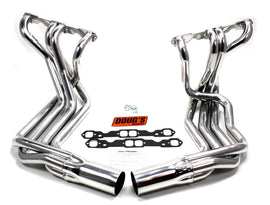 DOUGS HEADERS D380 SBC Side Mount Headers - Silver - 63-82 Vette