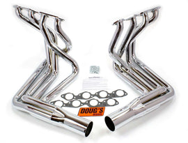 DOUGS HEADERS D381-C BBC Side Mount Headers - Chrome - 63-82 Vette