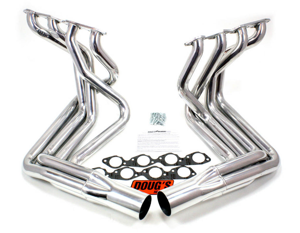 DOUGS HEADERS D381 BBC Side Mount Headers - Silver - 63-82 Vette