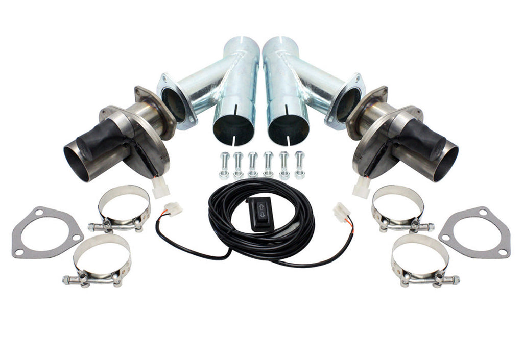 DOUGS HEADERS DEC250AK 2.5in Exhaust Cutout Kit Electric (pair)