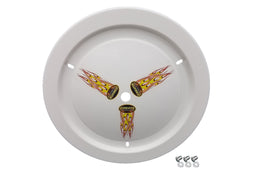 DOMINATOR RACE PRODUCTS 1012-D-WH Wheel Cover Dzus-On White