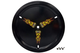 DOMINATOR RACE PRODUCTS 1030-B-BK Wheel Cover Aluminum Bolt-On 15in Black