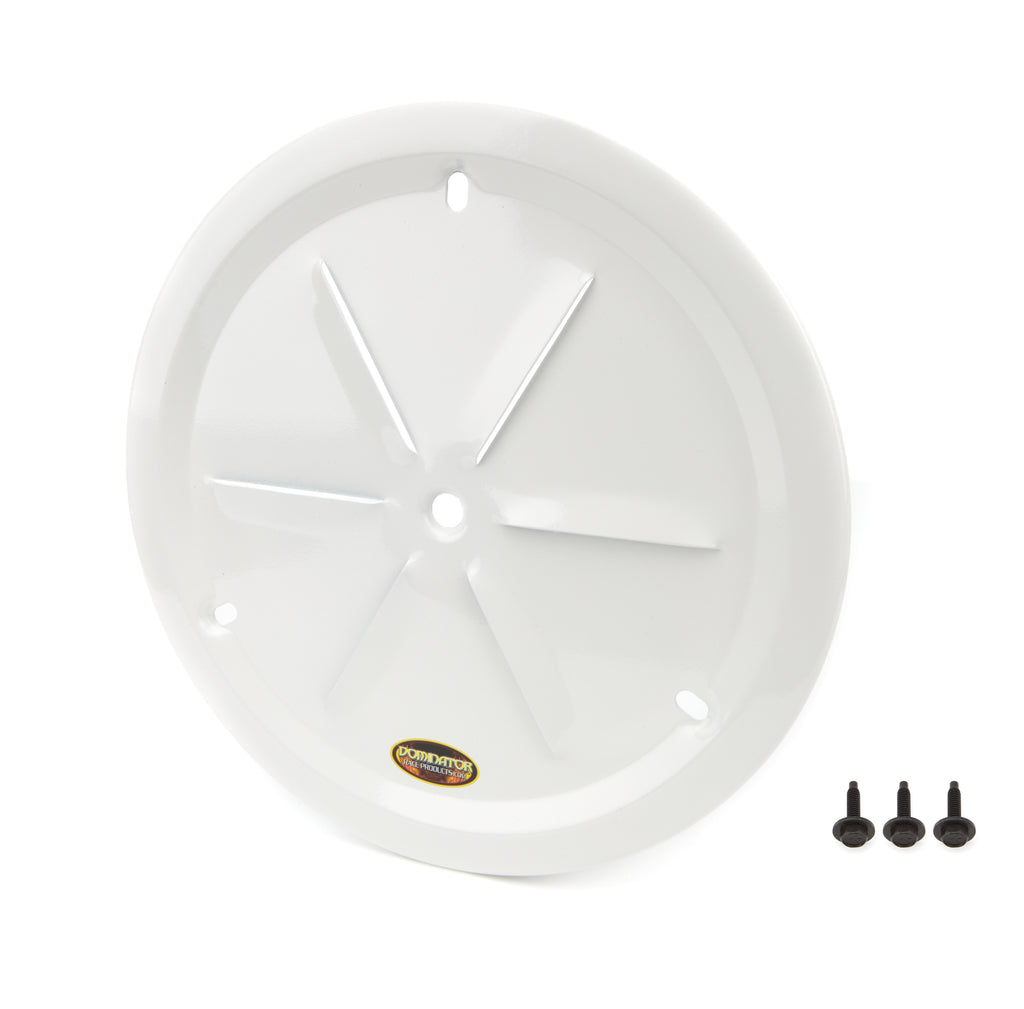 DOMINATOR RACE PRODUCTS 1031-B-WH Wheel Cover Louver Vent Alum Bolt 15in White
