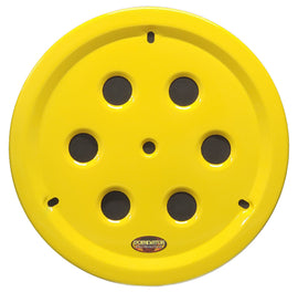 DOMINATOR RACE PRODUCTS 1032-B-YE Wheel Cover Hole Vent Alum Bolt 15in Yellow