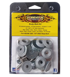 DOMINATOR RACE PRODUCTS 1200-A-GRY Body Bolt Kit Gray Allen Head