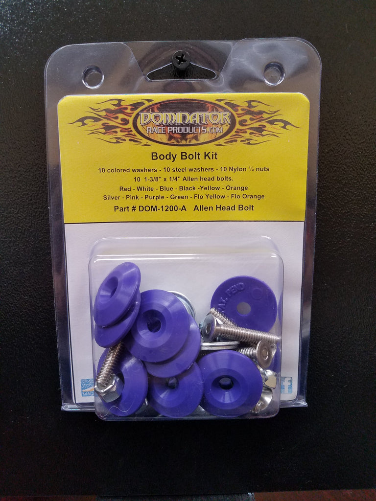 DOMINATOR RACE PRODUCTS 1200-A-PU Body Bolt Kit Purple Allen Head